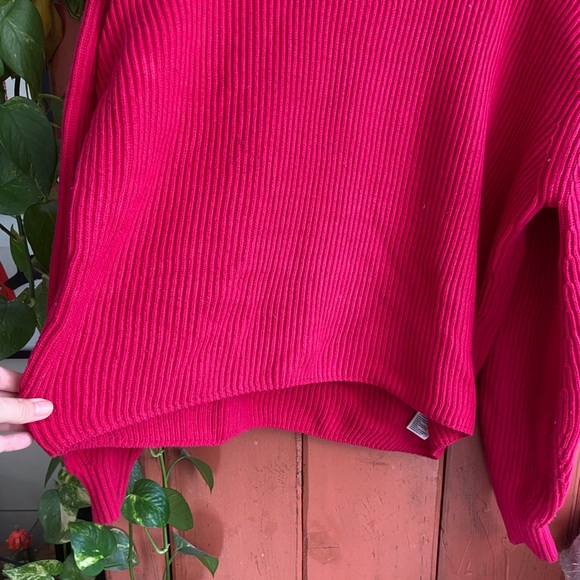 Pink Ribbed Anthro Sweater ✨ - Picture 3 of 5